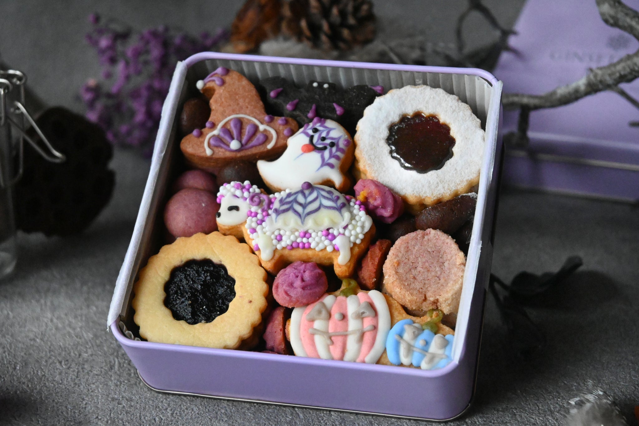 クッキー缶『ハロウィンひつじ（小）』 – GINSETSU NO SATO